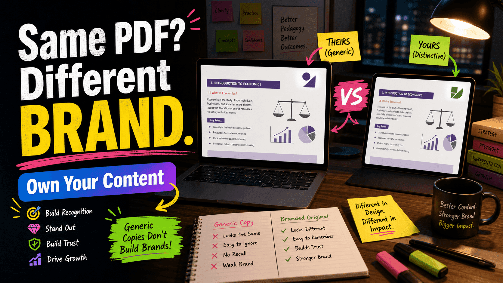 Why Your Study Material Looks Like Your Competitor's (And How It's Hurting Your Brand)