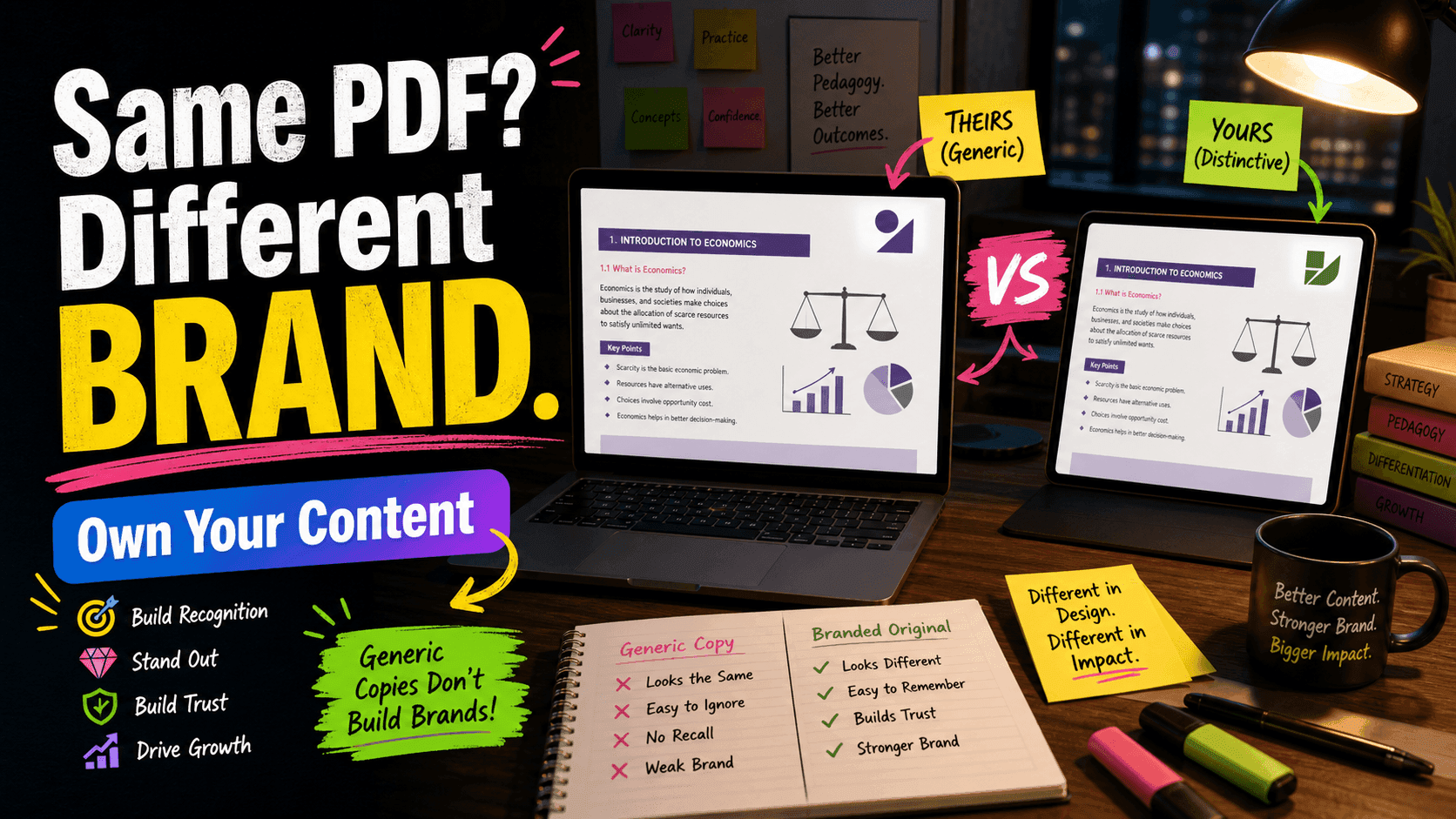 Why Your Study Material Looks Like Your Competitor's (And How It's Hurting Your Brand)